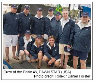 Crew of the Baltic 46, DAWN STAR (USA), Photo credit: Rolex / Daniel Forster